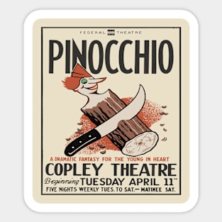 Vintage Event Posters - Pinocchio by Carlo Collodi - 1930's Retro Sticker